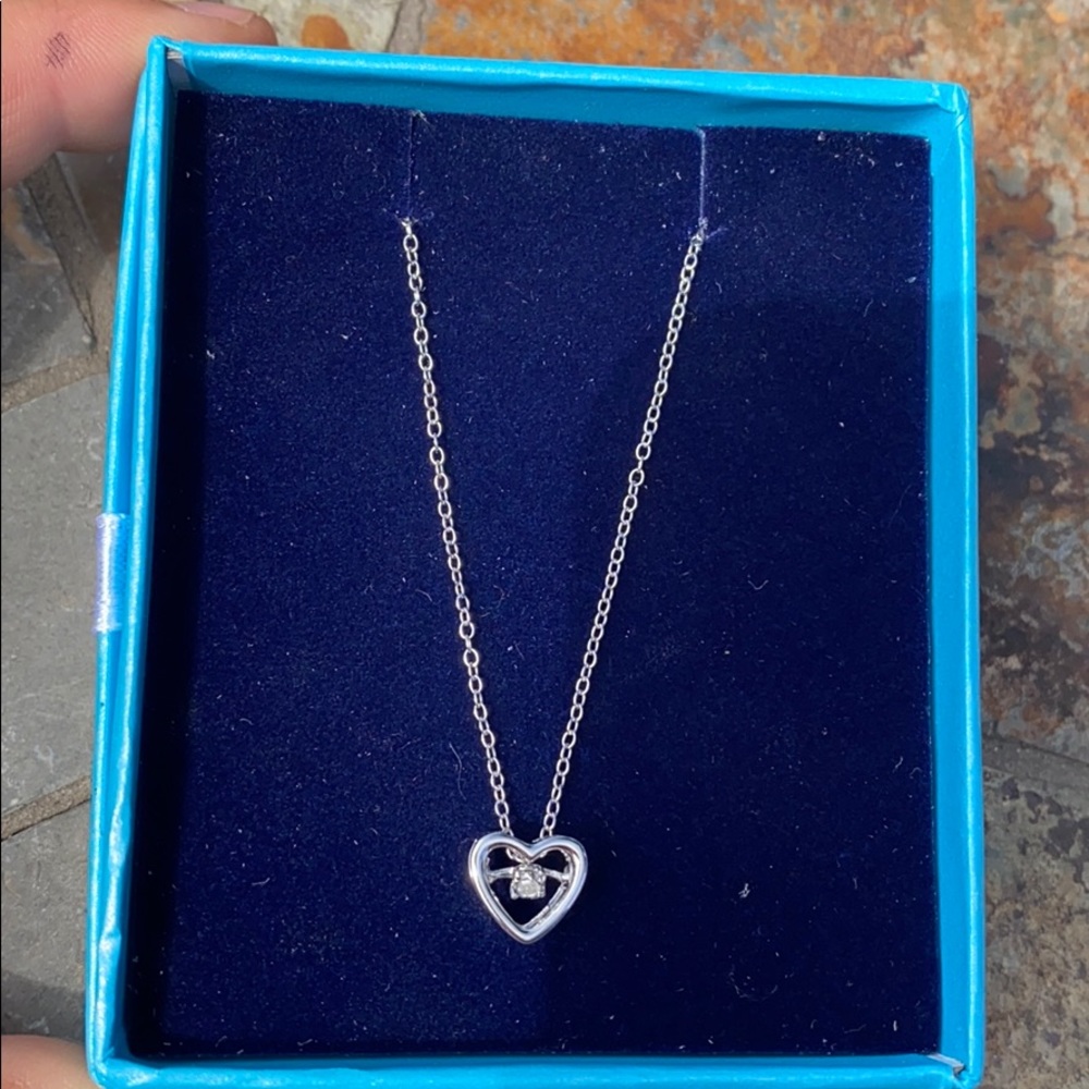 Brand New Sterling Silver Heart Necklace